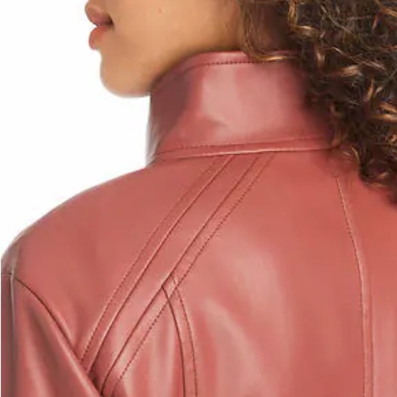 🆕 Vince Camuto Ladies' Faux Leather Jacket - Pink (NWT) - Picture 6 of 7